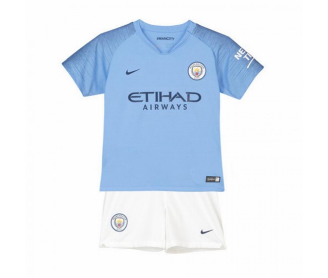 Manchester City Home Stadium Kit 2018-19 - Kids