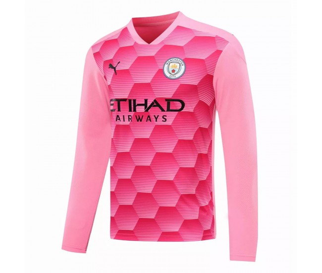 Manchester City Goalkeeper Long Sleeve Jersey Pink 2020 2021