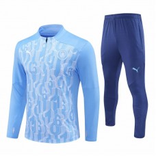 Manchester City FC Mens Blue Training Technical Football Tracksuit 24-25