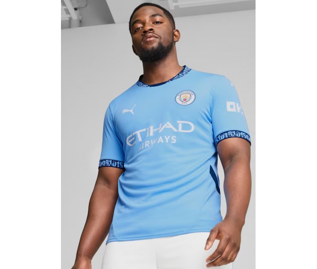 Manchester City Mens Home Authentic Jersey 24-25