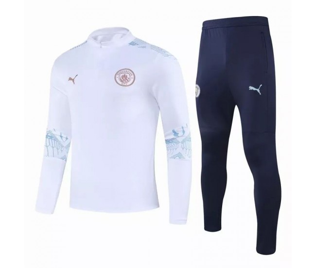 Manchester City Training Soccer Tracksuit White 2020 2021