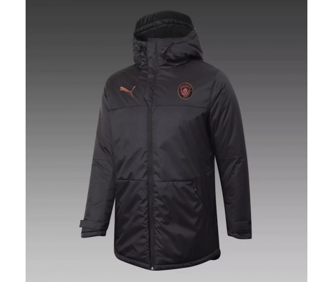 Manchester City Winter Jacket Black 2020 2021