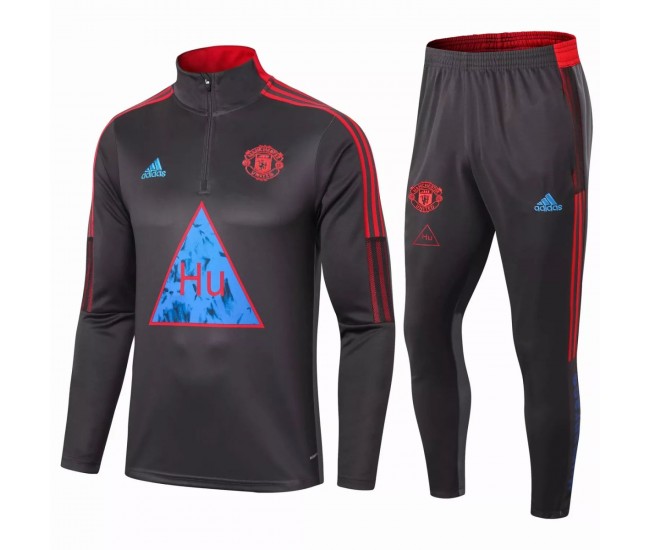 Manchester United Training Soccer Tracksuit Human Race Grey 2020 2021 Manchester United Training Soccer Tracksuit Human Race Grey 2020 2021