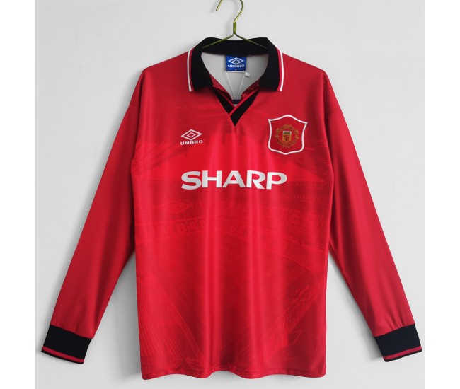 Manchester United FC Long Sleeve Home Retro Jersey 1994-1995