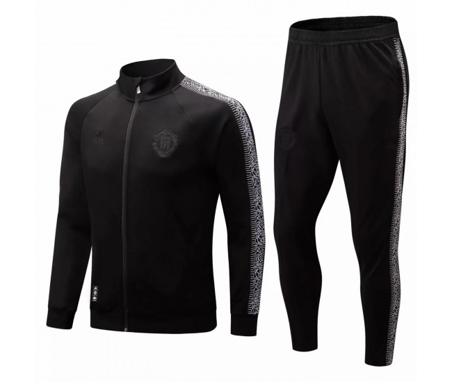 Manchester United Black Training Presentation Football Tracksuit 2022-23 Manchester United Black Training Presentation Football Tracksuit 2022-23