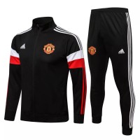 Manchester United Black Training Presentation Football Tracksuit 2021-22