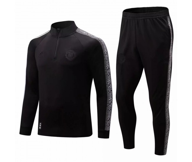 Manchester United Black Training Technical Football Tracksuit 2022-23 Manchester United Black Training Technical Football Tracksuit 2022-23