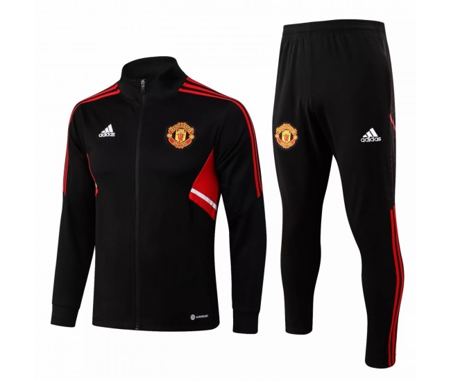 Manchester United FC Black Training Presentation Football Tracksuit 2022-23 Manchester United FC Black Training Presentation Football Tracksuit 2022-23