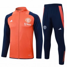 Manchester United FC Mens Orange Training Presentation Football Tracksuit 24-25