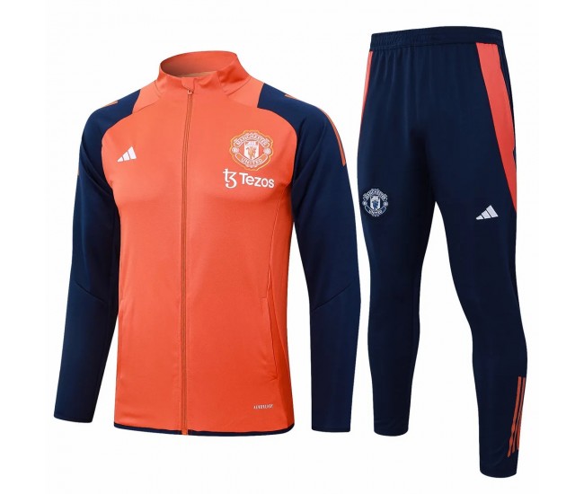 Manchester United FC Mens Orange Training Presentation Football Tracksuit 24-25 Manchester United FC Mens Orange Training Presentation Football Tracksuit 24-25