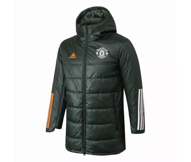 Manchester United Olive Green Winter Jacket 2020 2021
