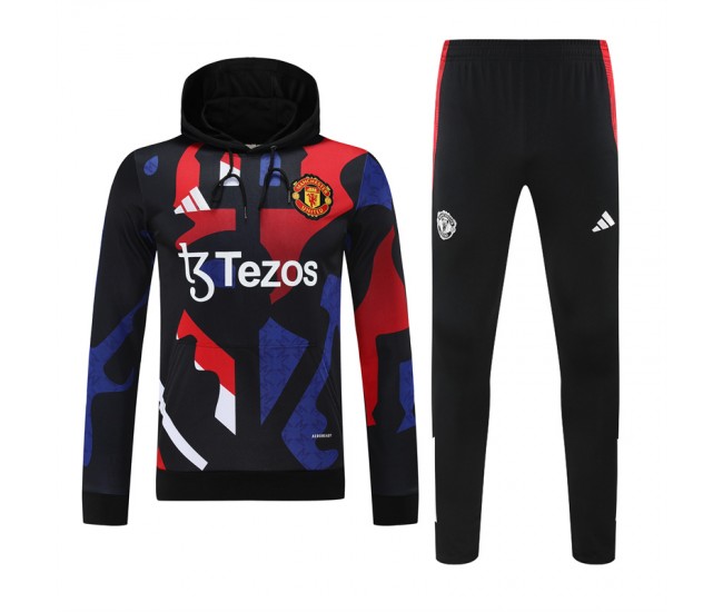 Manchester United FC Men's Training Hooded Sweat Football Tracksuit 2024-25 Manchester United FC Men's Training Hooded Sweat Football Tracksuit 2024-25