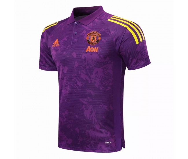Manchester United Training Polo Purple 2020 2021
