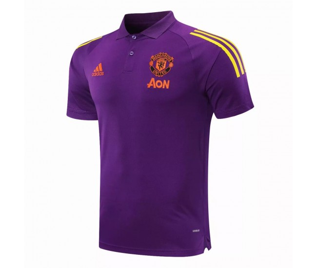 Manchester United Training Purple Polo 2020 2021