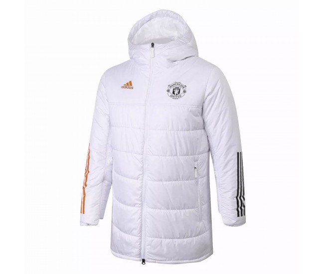 Manchester United White Winter Jacket 2020 2021