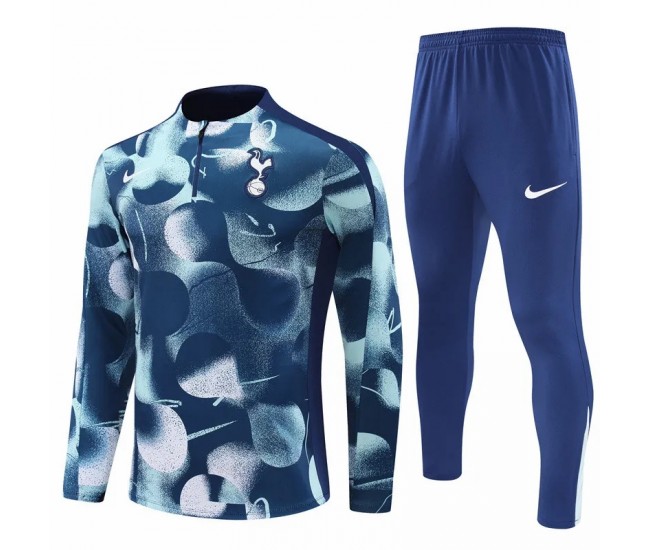 Tottenham Hotspur Mens Blue Training Technical Football Tracksuit 24-25