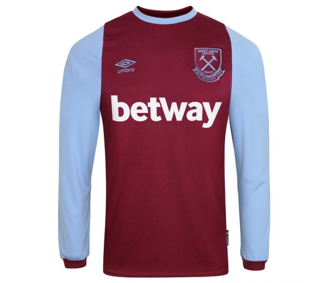 West Ham United Home Long Sleeve Jersey 2020 2021