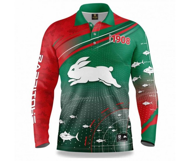 South Sydney Rabbitohs 2022 Mens Fishfinder Fishing Shirt