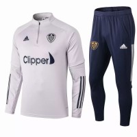 Leeds United Technical Training Soccer Tracksuit Grey 2020 2021