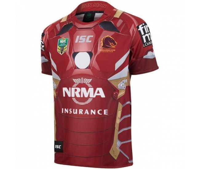 Brisbane Broncos 2017 Men's Iron Man Marvel Jersey
