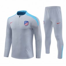 Atlético de Madrid Grey Mens Training Technical Football Tracksuit 2024-25