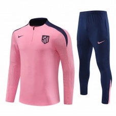 Atlético de Madrid Mens Pink Training Technical Football Tracksuit 2024-25