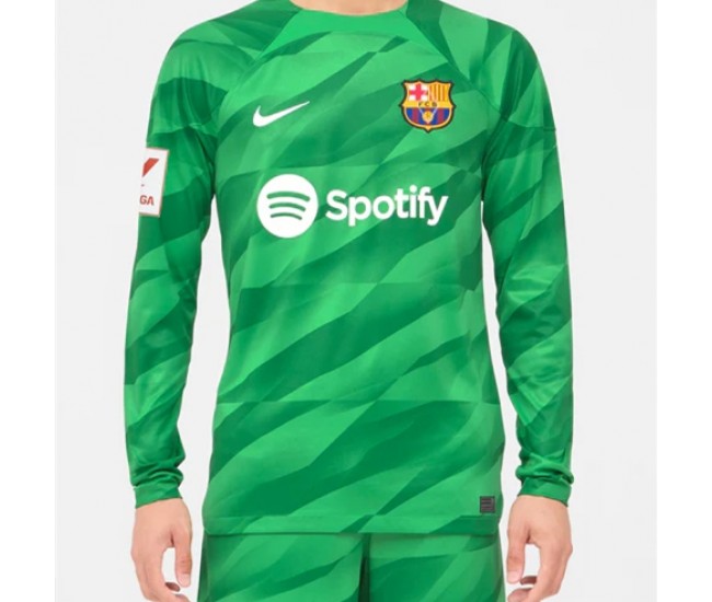 FC Barcelona Mens Green Goalkeeper Jersey 23-24