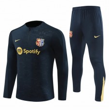 FC Barcelona Mens Navy Training Technical Football Tracksuit 2024-25