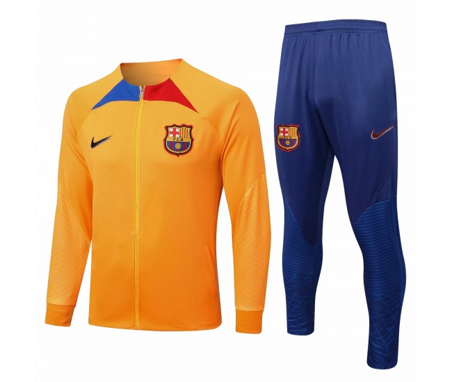 FC Barcelona Orange Training Presentation Football Tracksuit 2022-23 FC Barcelona Orange Training Presentation Football Tracksuit 2022-23