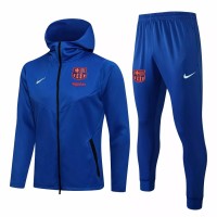 FC Barcelona Soccer Hooded Presentation Tracksuit Blue 2021