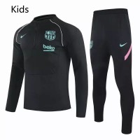 FC Barcelona Soccer Training Technical Tracksuit Black Kids 2020 2021