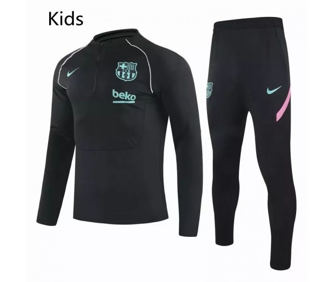 FC Barcelona Soccer Training Technical Tracksuit Black Kids 2020 2021 FC Barcelona Soccer Training Technical Tracksuit Black Kids 2020 2021