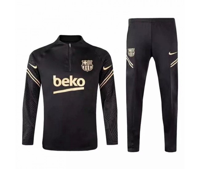 FC Barcelona Soccer Training Technical Tracksuit Gold 2020 2021