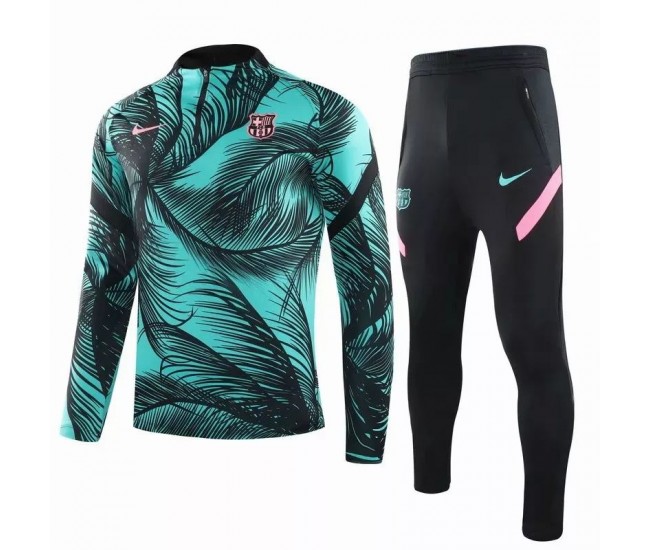 FC Barcelona Soccer Training Technical Tracksuit Green 2020 2021