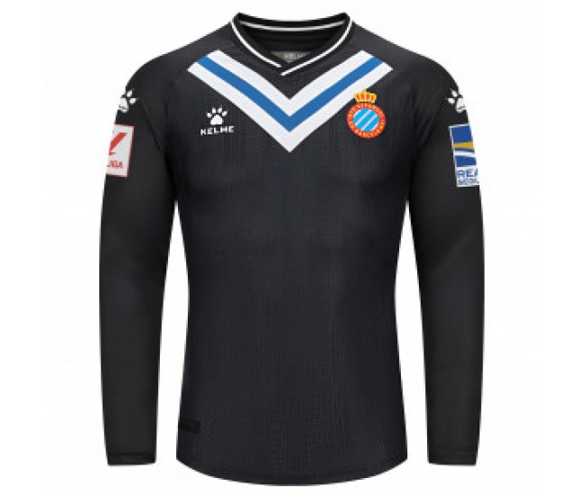 RCD Espanyol Mens Black Long Sleeve Goalkeeper Jersey 23-24