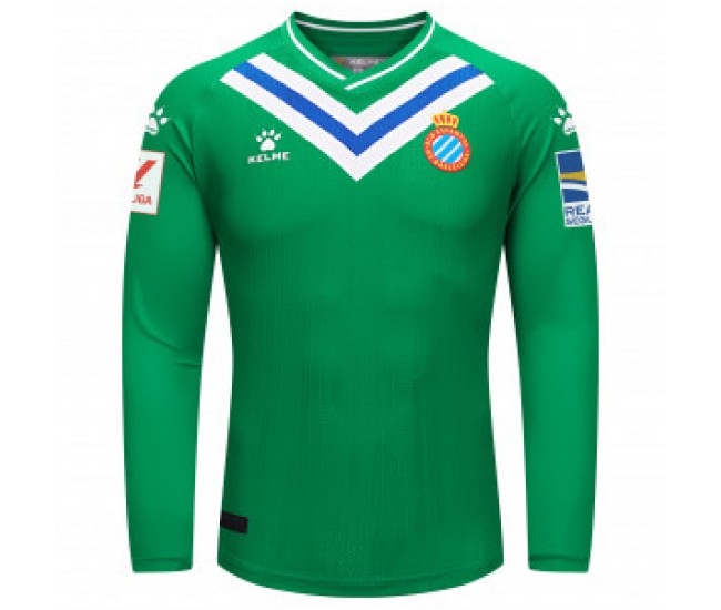 RCD Espanyol Mens Green Long Sleeve Goalkeeper Jersey 23-24