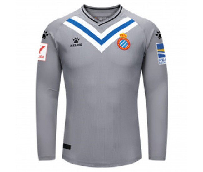 RCD Espanyol Mens Grey Long Sleeve Goalkeeper Jersey 23-24