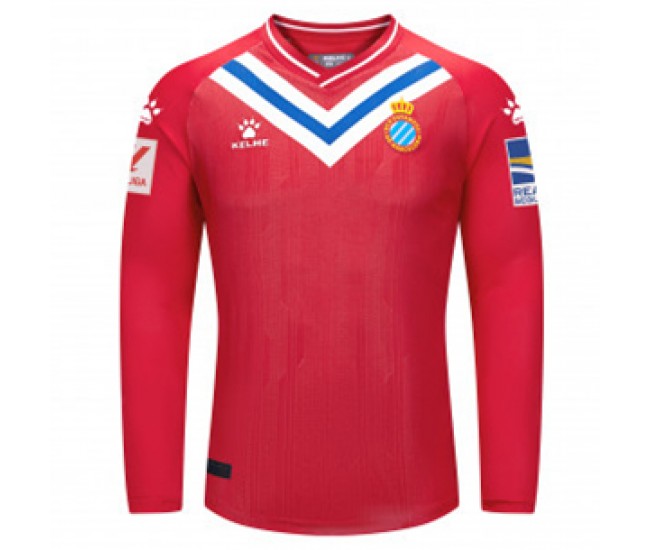 RCD Espanyol Mens Red Long Sleeve Goalkeeper Jersey 23-24