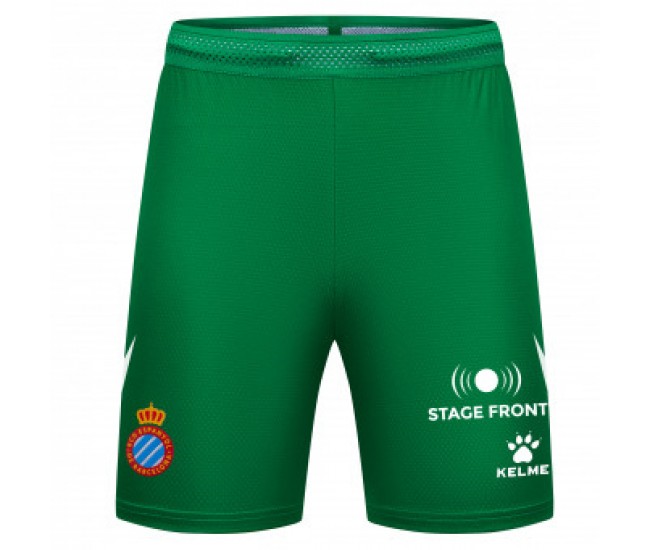 RCD Espanyol Mens Green Goalkeeper Shorts 23-24