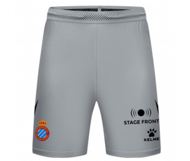 RCD Espanyol Mens Gray Goalkeeper Shorts 23-24