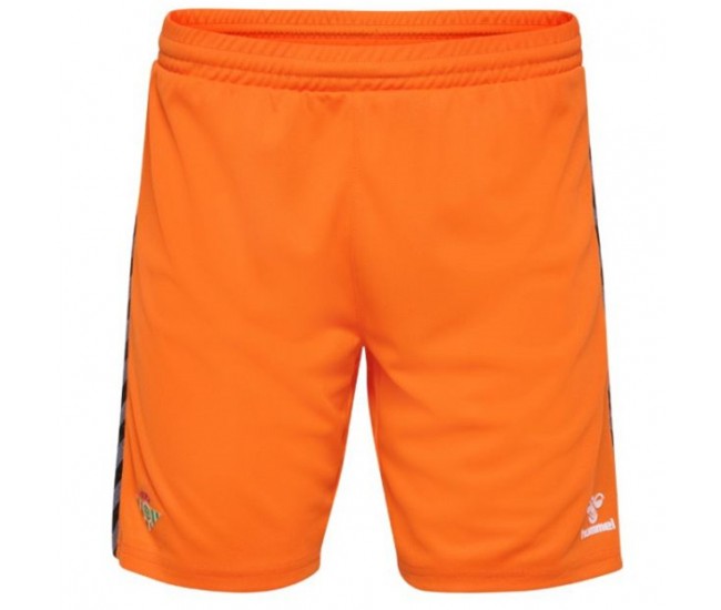 Real Betis Mens Orange Goalkeeper Shorts 23-24