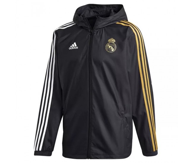 Real Madrid Mens Windbreaker Black