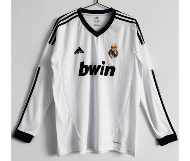 Real Madrid Long Sleeve Home Retro Jersey 2012-2013