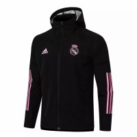 Real Madrid All Weather Windrunner Jacket Black Pink 2020 2021