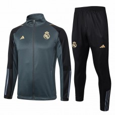 Real Madrid Grey Training Presentation Football Tracksuit 23-24