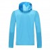Real Madrid Mens All Weather Hoodie Jacket Blue 2021