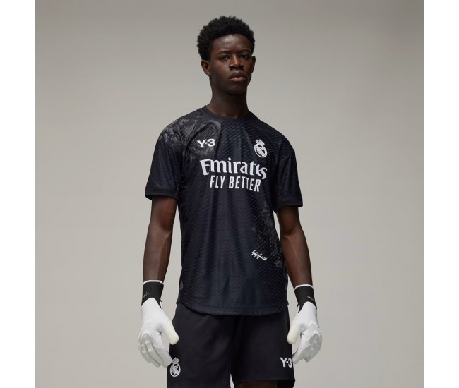 Real Madrid Mens Black Fourth Authentic Jersey 23-24
