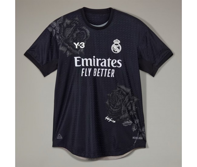 Real Madrid Mens Black Fourth Jersey 23-24