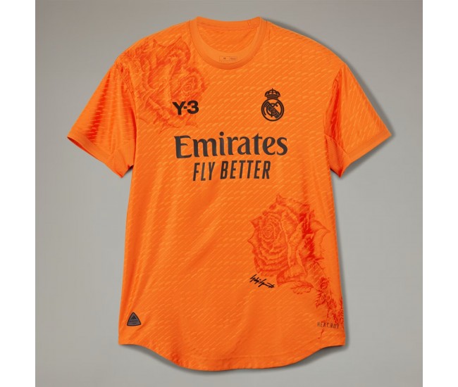 Real Madrid Mens Orange Fourth Jersey 23-24