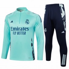 Real Madrid Mens Green Training Technical Football Tracksuit 2024-25